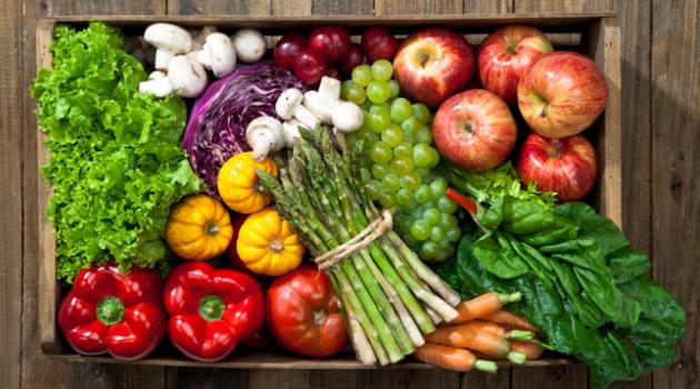 végétarien, viande, légumes, fruits, tofu, sain, nourriture